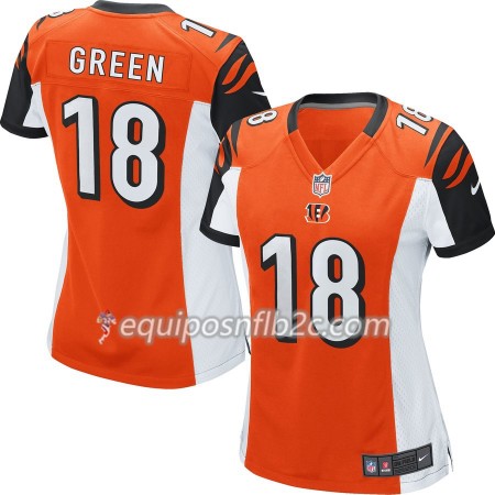Camiseta Mujer NFL Cincinnati Bengals A. J. Green 18 Nike Azul 